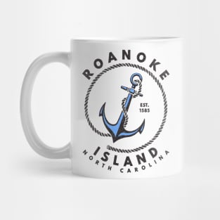 Vintage Anchor and Rope for Traveling to Roanoke Island, North Carolina Mug